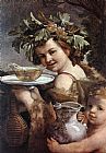Guido Reni Canvas Paintings - The Boy Bacchus